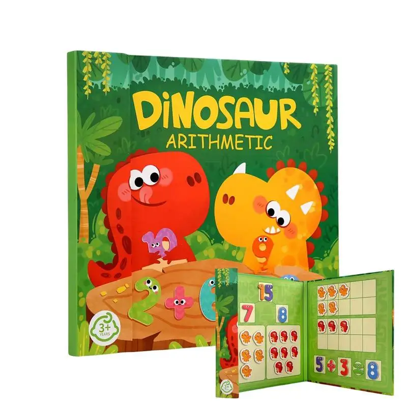 Kids Magnetische Boek Leren Wiskunde Speelgoed Dinosaurus Math Boek Set Parochie Leermiddelen Leren Educatief Speelgoed