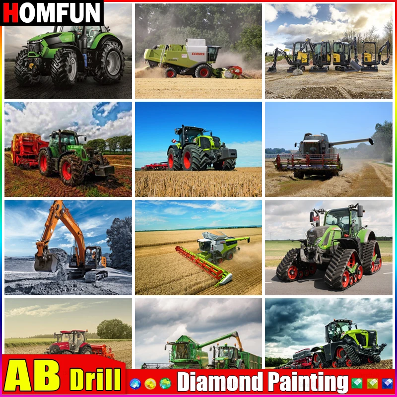 HOMFUN AB 5D DIY 다이아몬드 페인팅, 