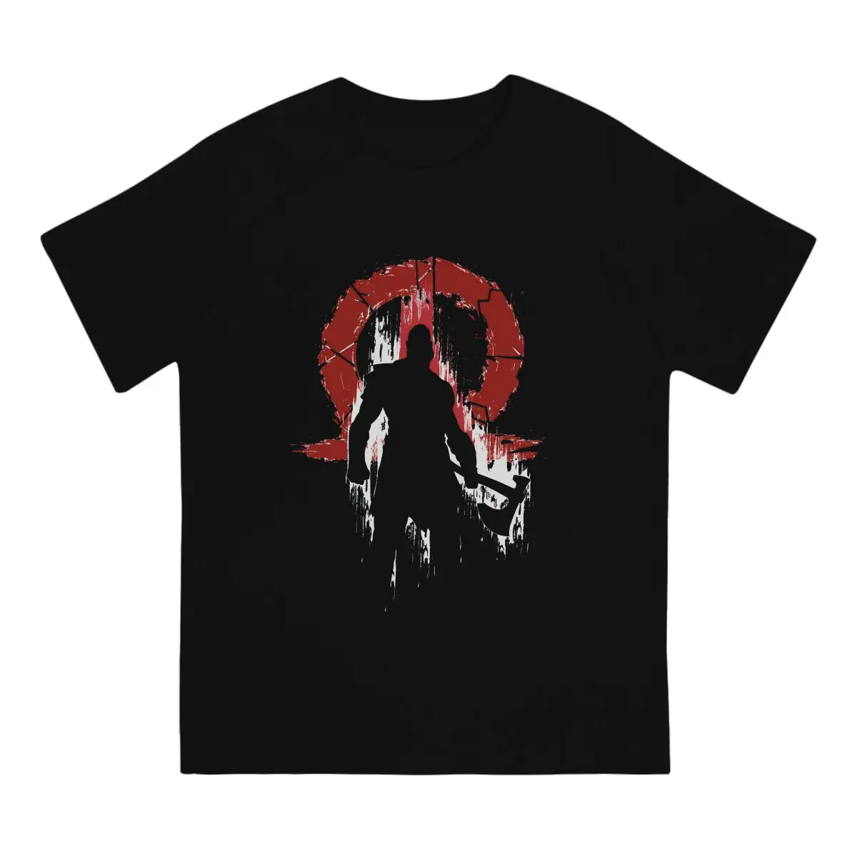 God Of War Kratos Original TShirts Silhouette Personalize Homme T Shirt New Trend Tops 6XL