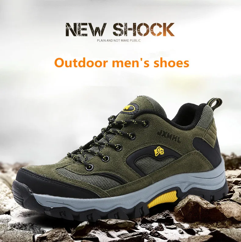 Big Size 39-47 Fashion Men Shoes Comfortable Waterproof Outdoor Casual Shoes Lace-Up Spring Autumn Rubber Sneakers