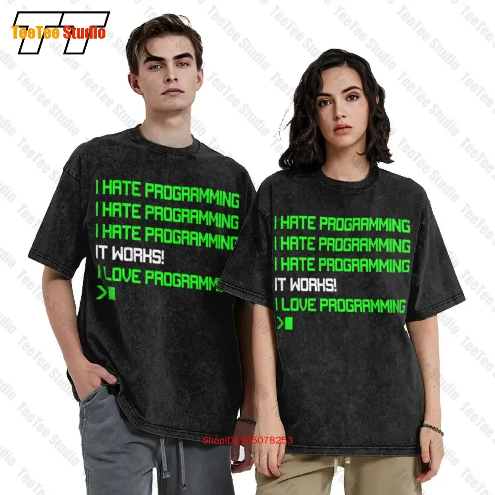 I Hate Programming Vintage Oversized T-Shirt 1RM4