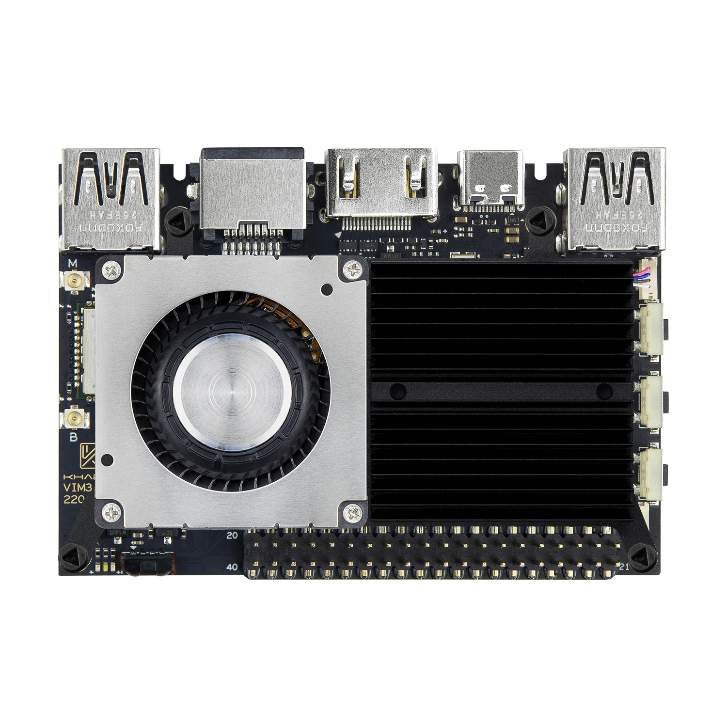 Khadas VIM3 SBC: 12nm Amlogic A311D Soc, 5.0 TOPS NPU 포함, 4GB + 32GB (프로 모델)