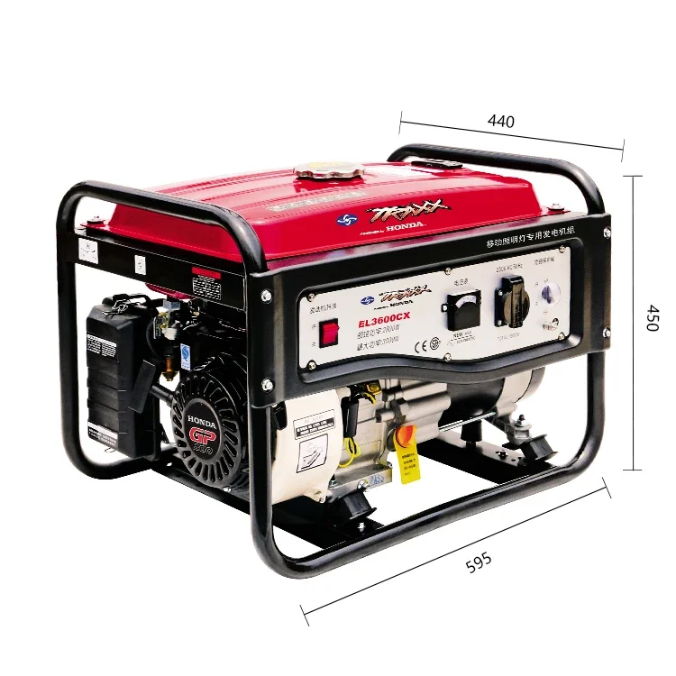 Hand Crank Generator Gasoline Gp200 Honda Generator 3Kw