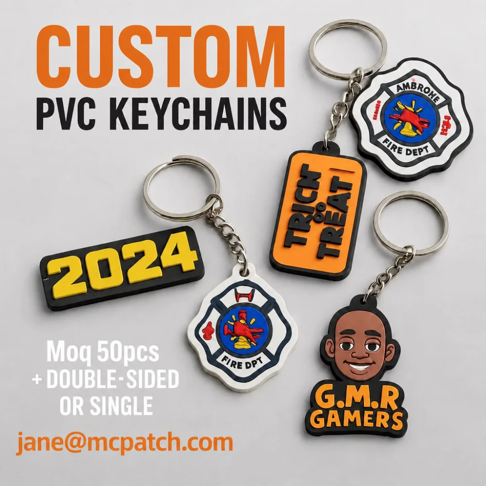 Custom PVC Keychain Customize Soft Rubber Keychain with Design and Logo DIY Silicone Key Chain Personalized PVC Keychain for Bag