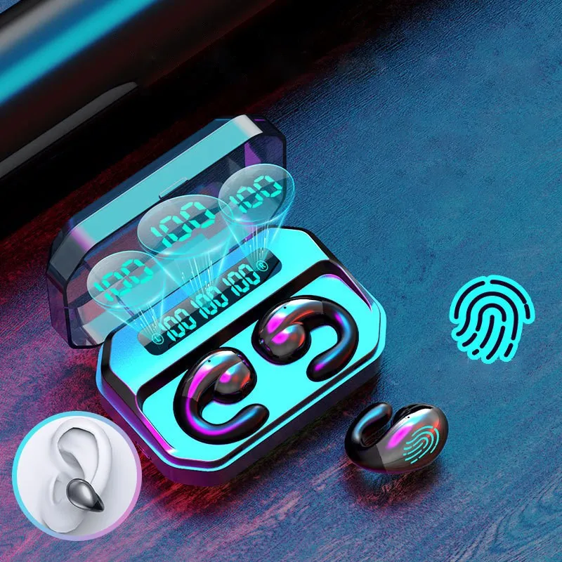 سماعات بلوتوث توصيل العظام مع شاشة عرض البطارية المتبقية - سماعات بلوتوث بمفهوم جديد