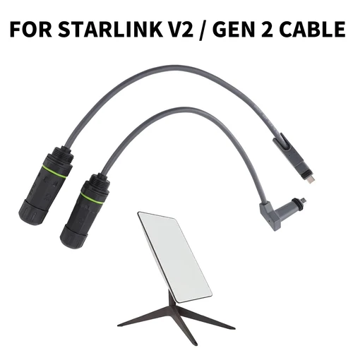 Imagen 1 del producto Adaptador Ethernet para Starlink Gen 2/V2, Cable Ethernet Starlink impermeable, adaptador de enchufe SPX a RJ45, transmisión de 1200Mbps, 2 uds.