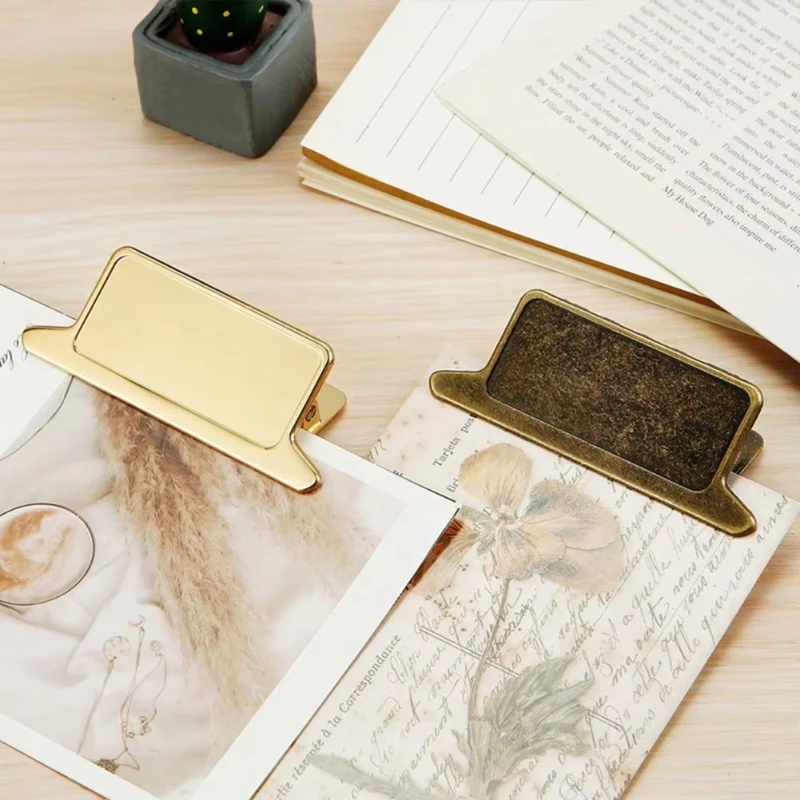 Heavy Duty 1/2Pcs Vintage Metal Binder Clip Zinc Alloy Office School Paper Document Bulldog Clip Multi-Purpose Bag Sealing Clamp