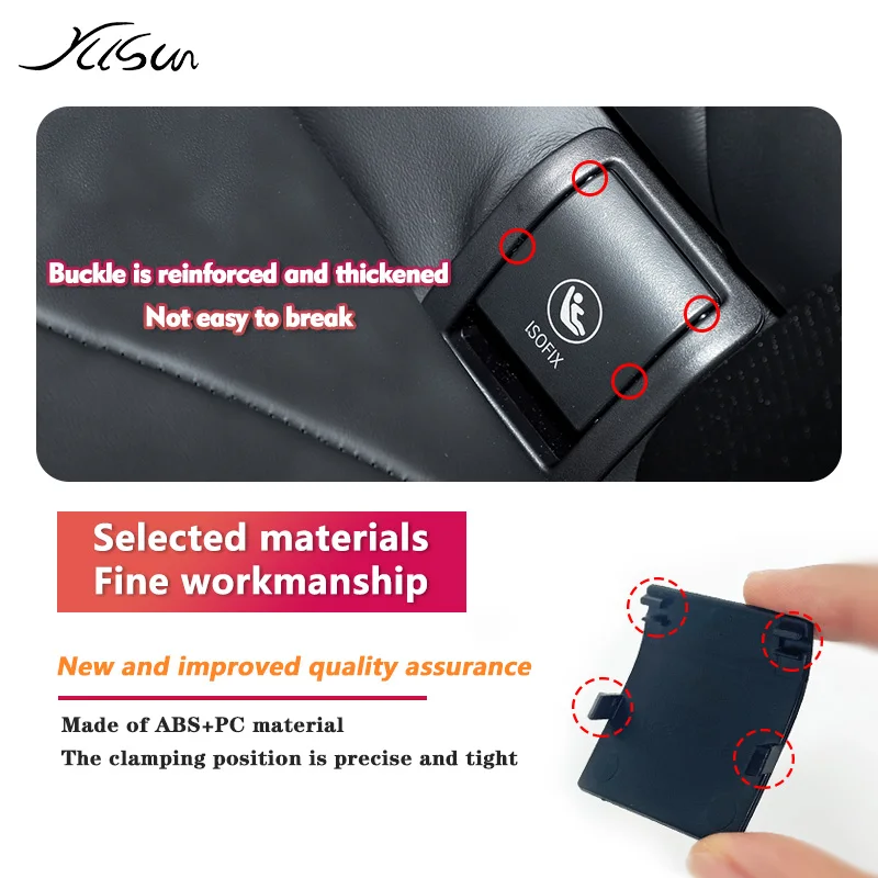 Seggiolino posteriore per bambini Ancoraggio Sicurezza ISOFIX Copertura di ritenuta per BMW X5 G05 2019-2023 Seggiolino posteriore per auto Gancio Fibbia piastra di copertura Accessori