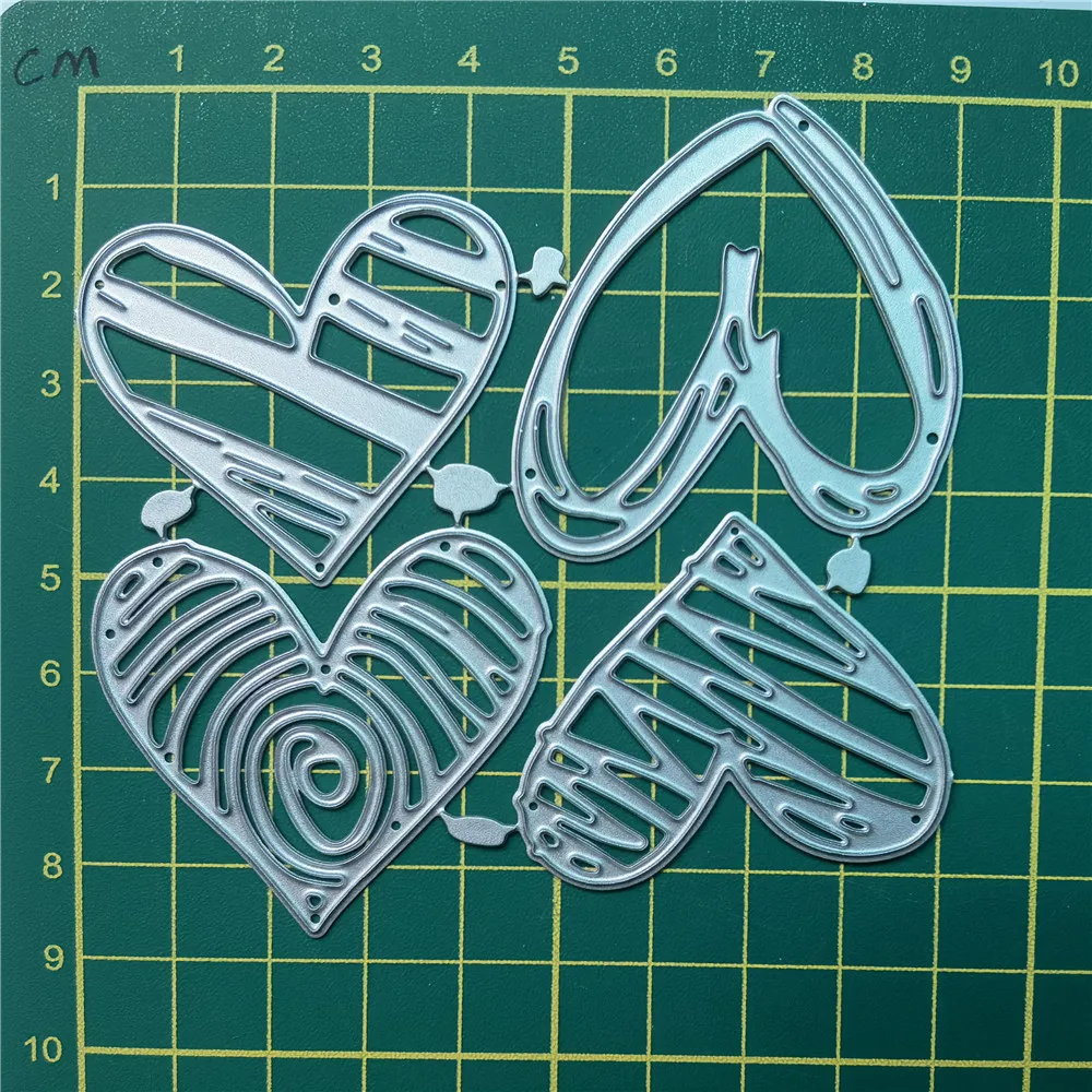 (12 Styles) Heart Courtship Metal Cutting Dies DIY Scrapbooking Paper Photo Album Crafts Mould Cards Punch Stencils