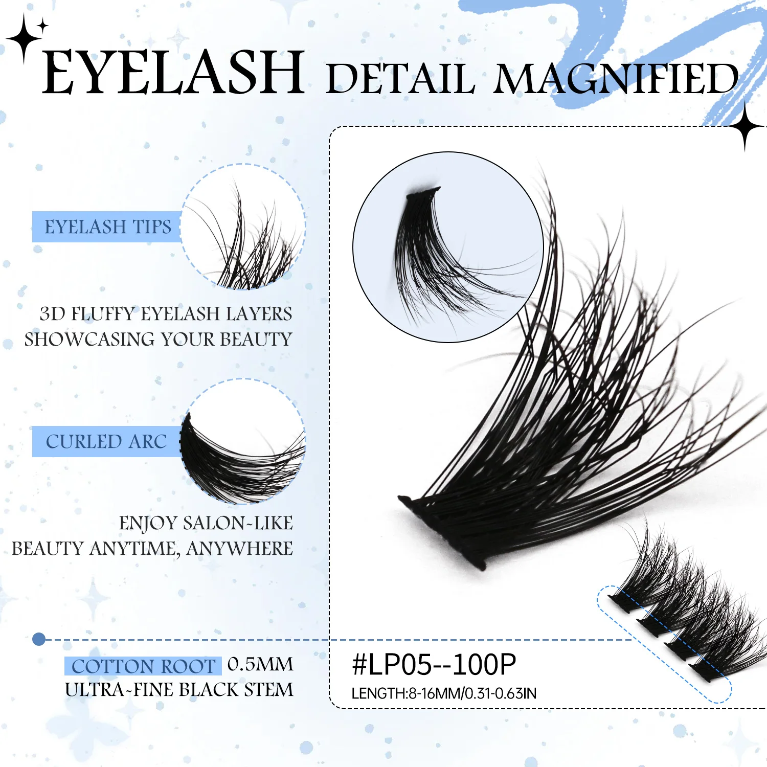 Veltrinay جلدة مجموعات 8-16 مللي متر ثلاثية الأبعاد العنقودية جلدة نظرة طبيعية مختلطة لتقوم بها بنفسك رمش تمديد حجم الرموش الفردية ماكياج