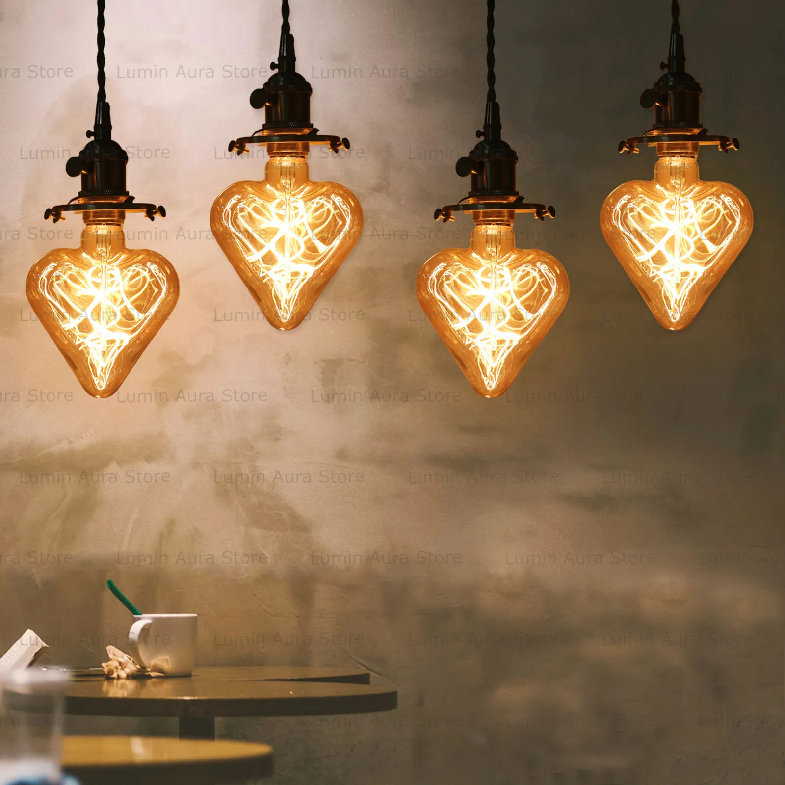 

AC220V 3W Edison Amber Glass 2700K Retro Ampoule Hanging Wire Lamp LED Bulb Lighting Decoration Christmas Party Pendant Light