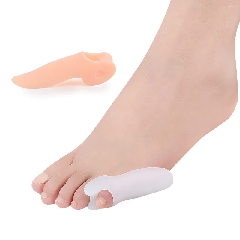 1pairs/2 pces cuidados com os pés silicone gel toe separador joio guarda cuidados com os pés pouco dedo do pé guarda bunion pé hallux valgus para mulher