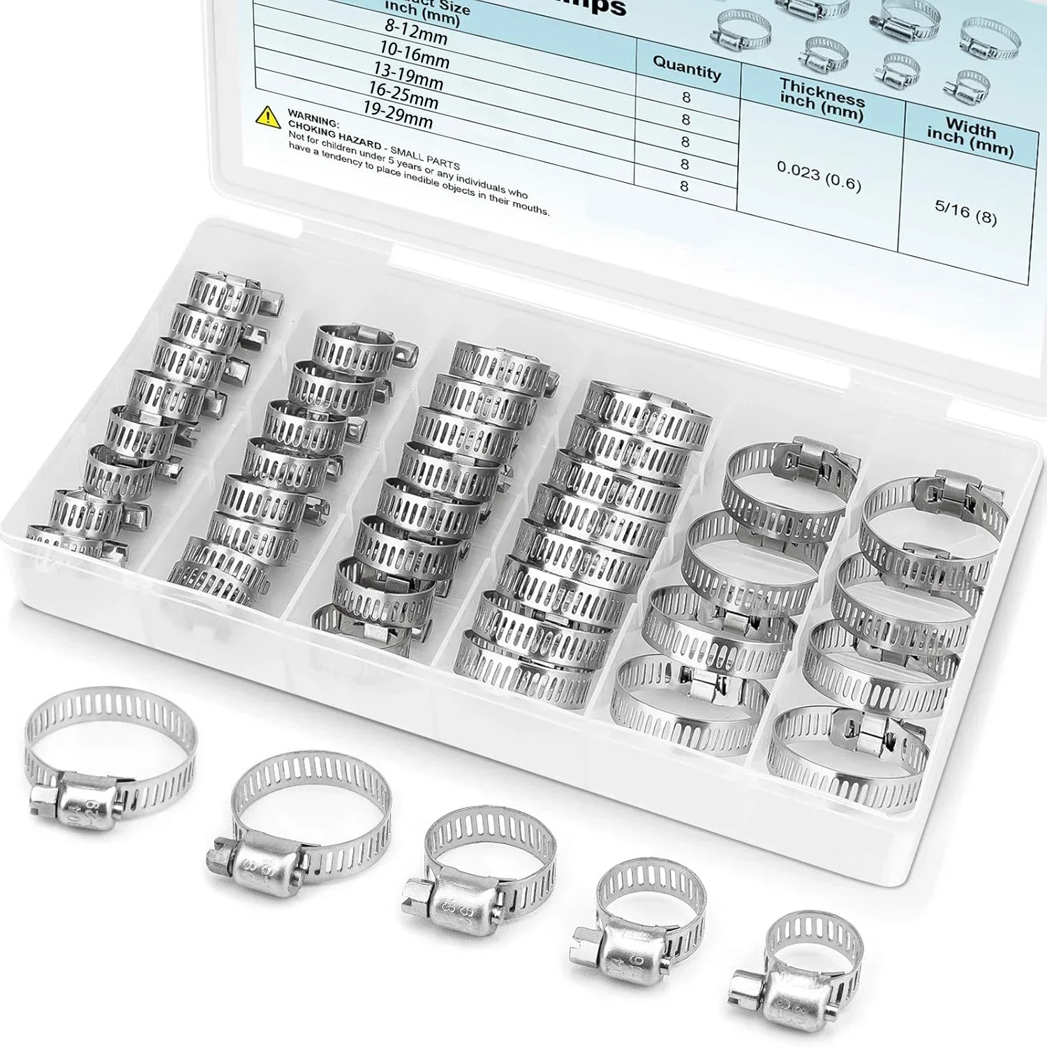 Upgrade Your DIY Projects with 8-29mm Stainless Steel Clamps – Just .20!
