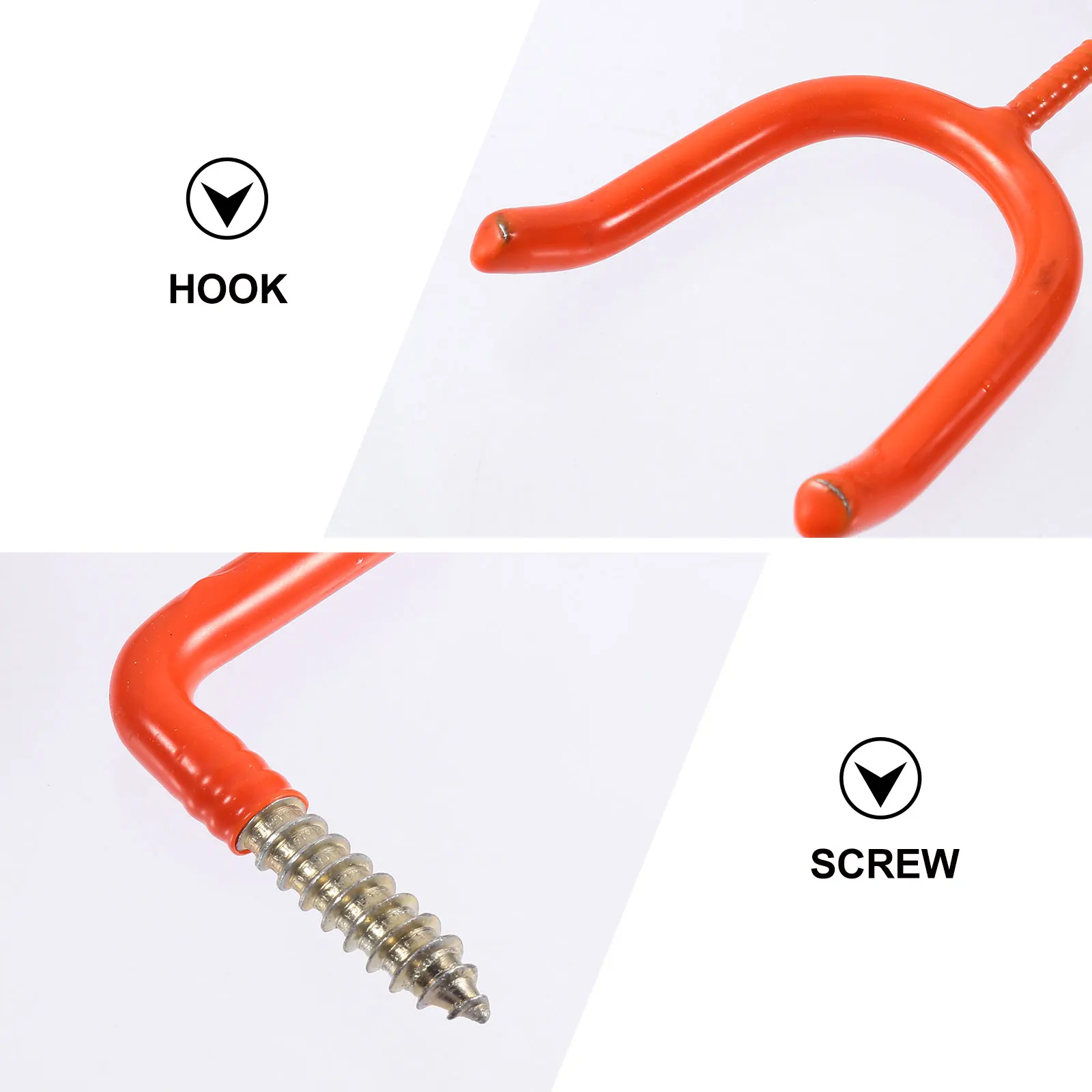 

12pcs Steel Hooks Set Heavy Duty Wall Storage for Hanging Bikes Tools Garden Hoses Screw-in Garage Hanger Durable Metal