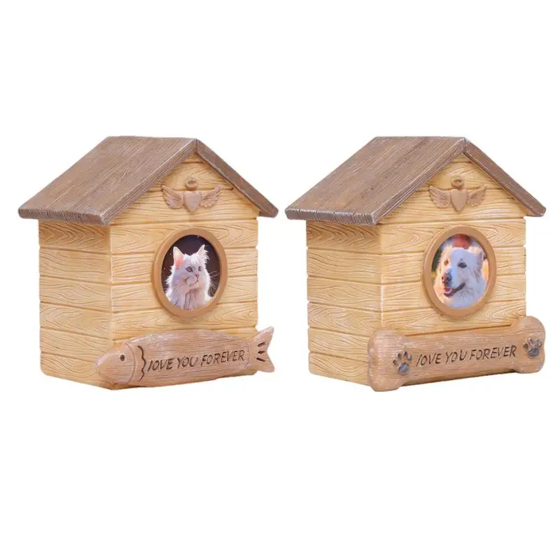 Pet Ashes Urn Love You Forever Pet Memorial Dog Ashes House Shape Dog Urn Cremation Box Funeral Cremation  For Dogs and Cats