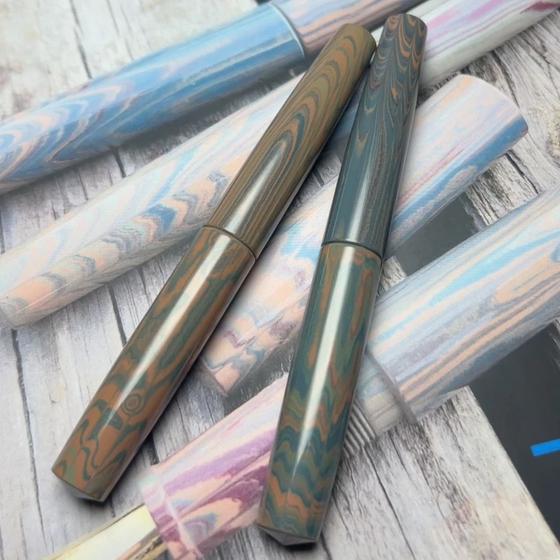 MAISHAN German Rubber Fountain Pen Handmade Maki-e Gold Leaf Ebonite Body M F Nib Bock Luxury Writing Gift with Converter Pens