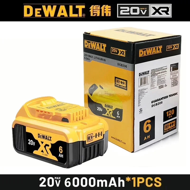 100%Original Dewalt 20V 6000mAh Power Tool Battery DCB206 DCB205 DCB200 DCF887 DCG405 DCD791 DCF922 DCF850 DCD805 tool battery image 3