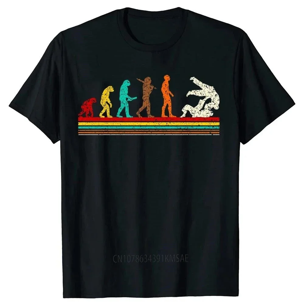 Evolution Judo Retro Martial Arts Jiujitsu Gift Holiday Xmas Classic T Shirts Summer Graphic Cotton Streetwear Gifts T-shirt