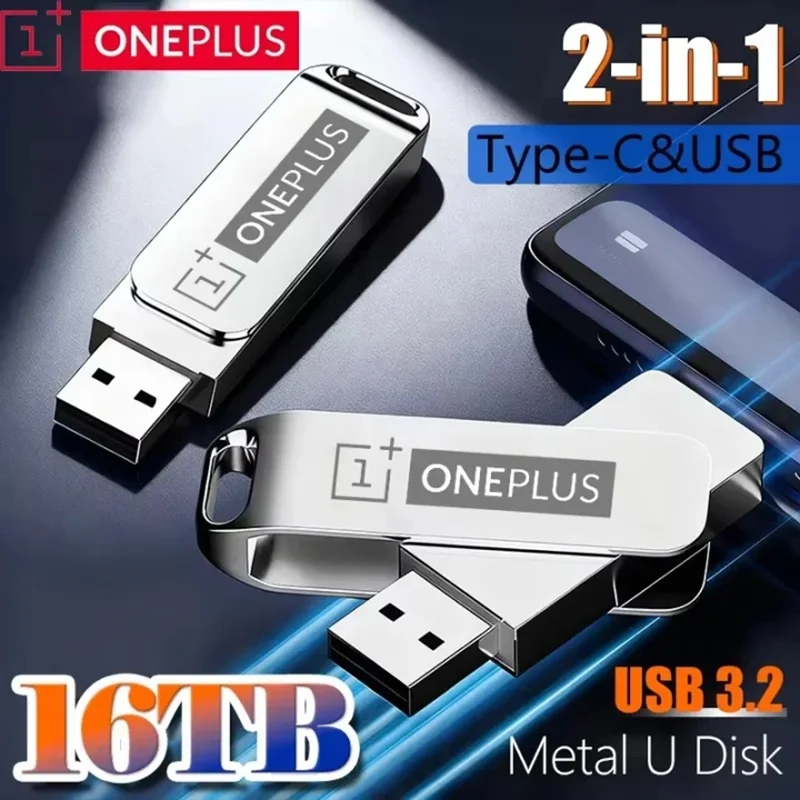 

ONEPLUS USB 3.2 16TB USB Flash Drive Memory Type-C 2-In-1 8TB 4TB OTG Pendrive 2TB High Speed Flash Disk 1TB For PC Laptop