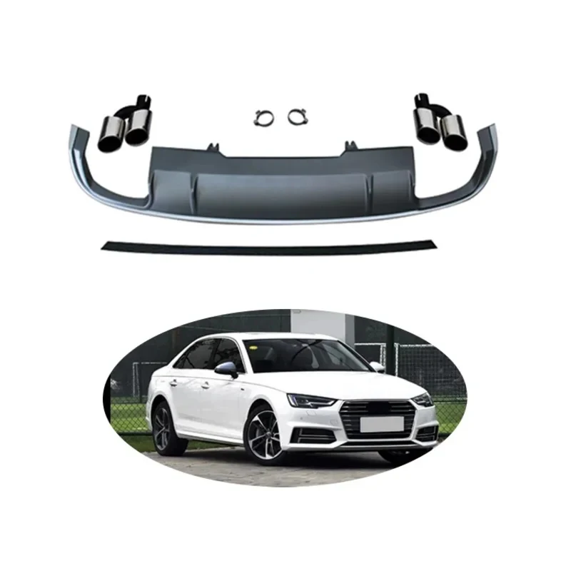 

Best SellingHigh Quality Automotive Plastic Rear Lip Red ABS Upgraded s A4 S4 Style 2017High Quality