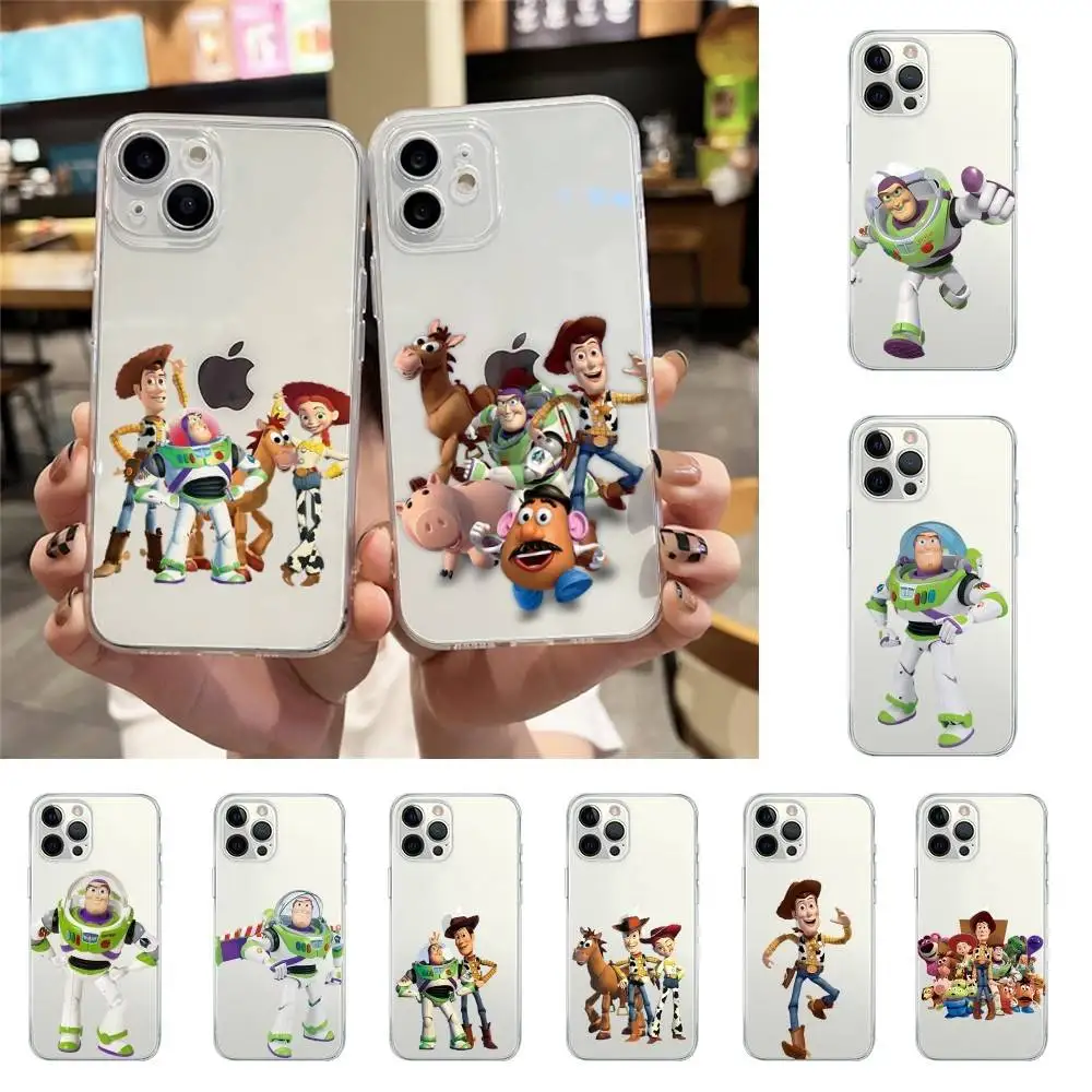 T-ToyS-StoryS Handyhülle für iPhone 17 16 15 11 13 14 Pro Max 7 8 Plus X Xr Xs Max Se2020 12mini Transparente Abdeckung