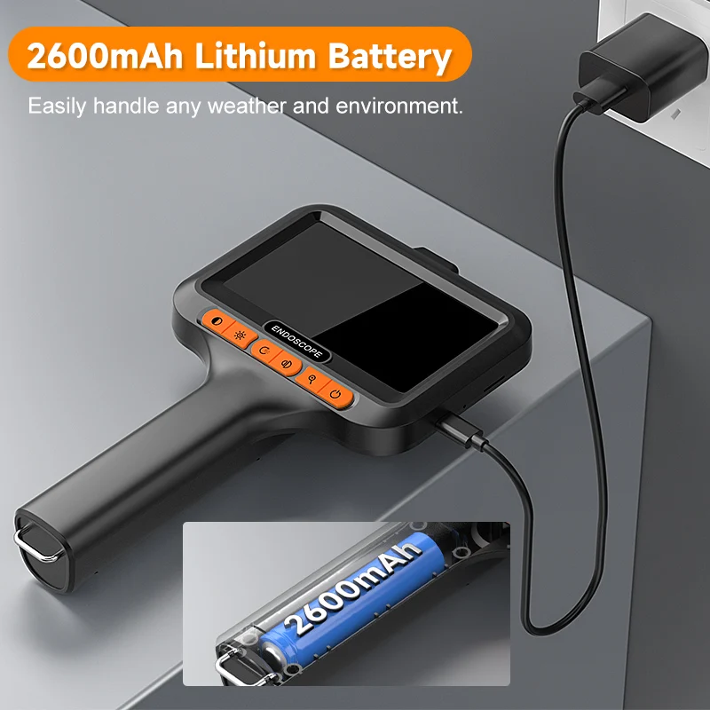 باليد 4.3 ''شاشة المنظار 8 مللي متر كاميرا 1080P 2-100 متر كابل صلب سبليت تصميم Borescope الصناعية لفحص الأنابيب المجاري #5