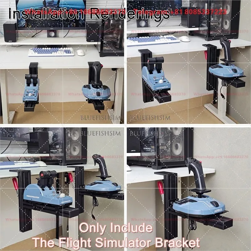 Flight simulator joystick throttle desktop stand