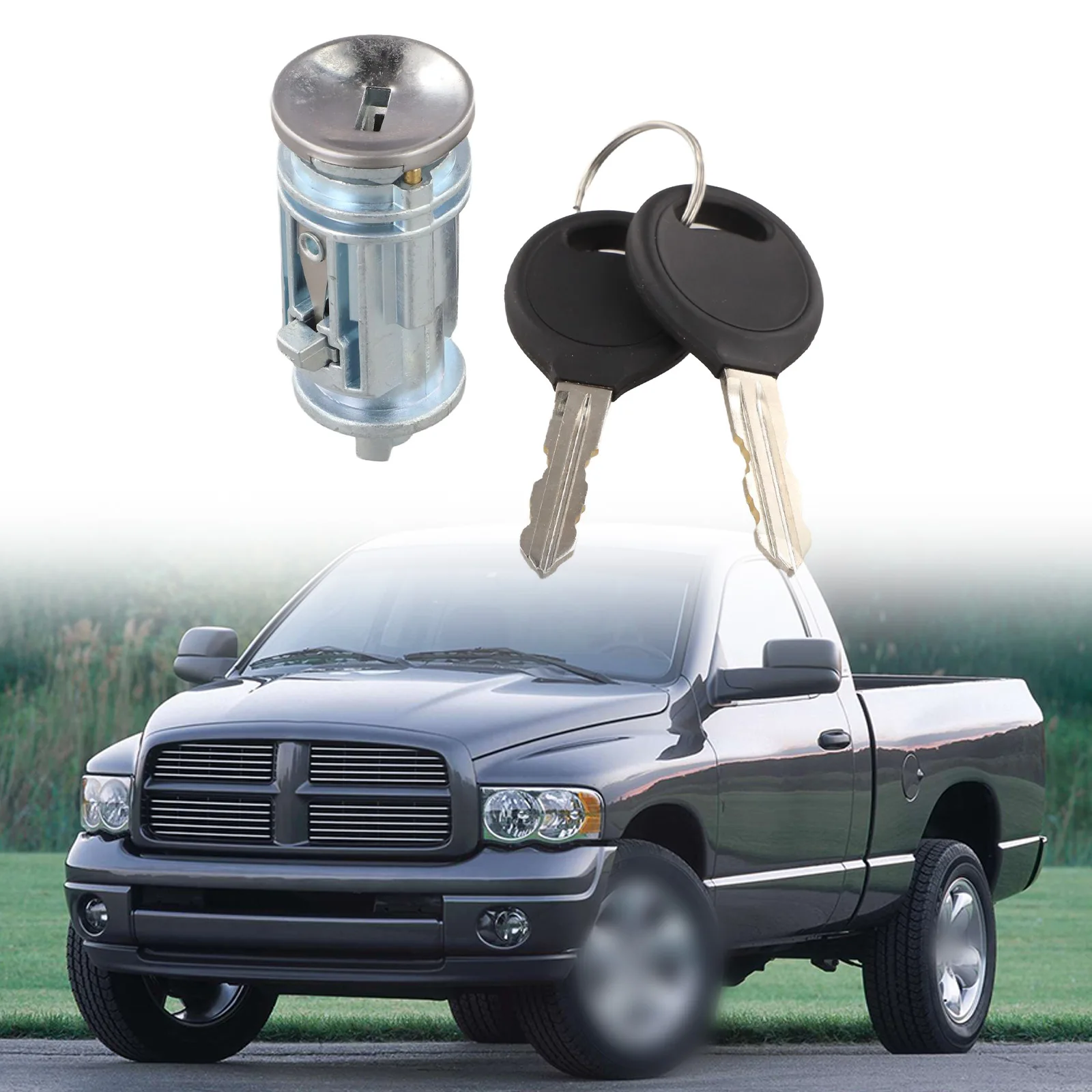 

For Dodge For Ram 1500 Ignition Lock Cylinder Switch with Keys 5018702AA 924709 Compatible with 2001 2008 Models