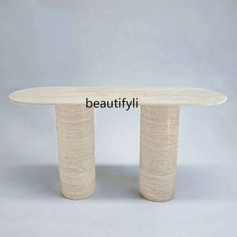 

Nordic marble entrance table, modern simple light luxury corridor, the aisle is super narrow against the wall