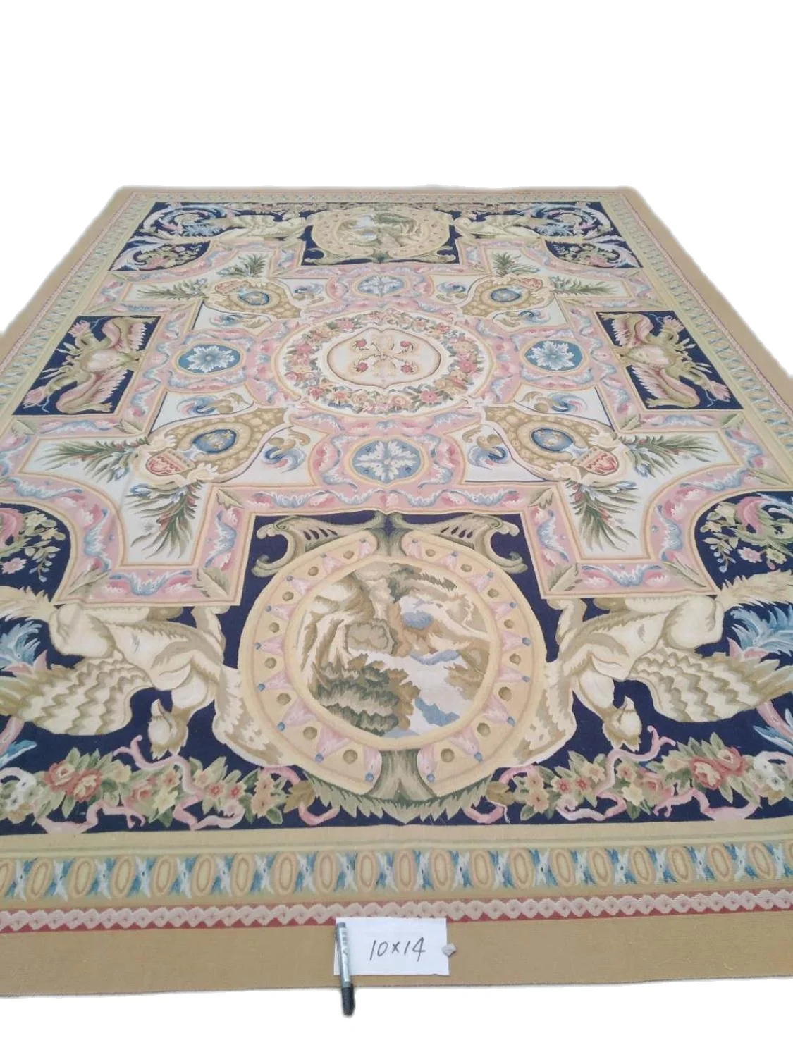 

Free shipping 10'x14' French Aubusson woolen rugs burgundy beige madallain design-- all kinds of rugs in our store