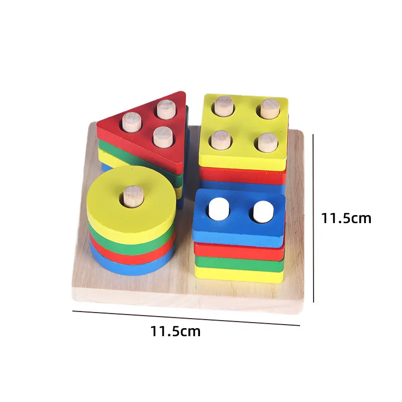 Baby Toys Wooden Puzzles Kids Montessori Toys Graphic Cartoon Colorful Early Enlightenment Learning Toy Animal Shape Puzzle