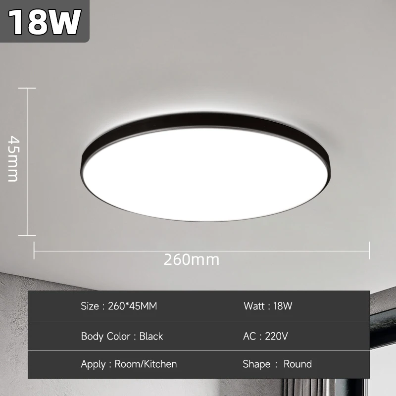 CANMEIJIA LED Deckenleuchten Moderne Deckenleuchte 18/30/40/72W Led 220V Deckenleuchten Runde Wohnzimmer Schlafzimmer Innen Küche Beleuchtung Lampe 7