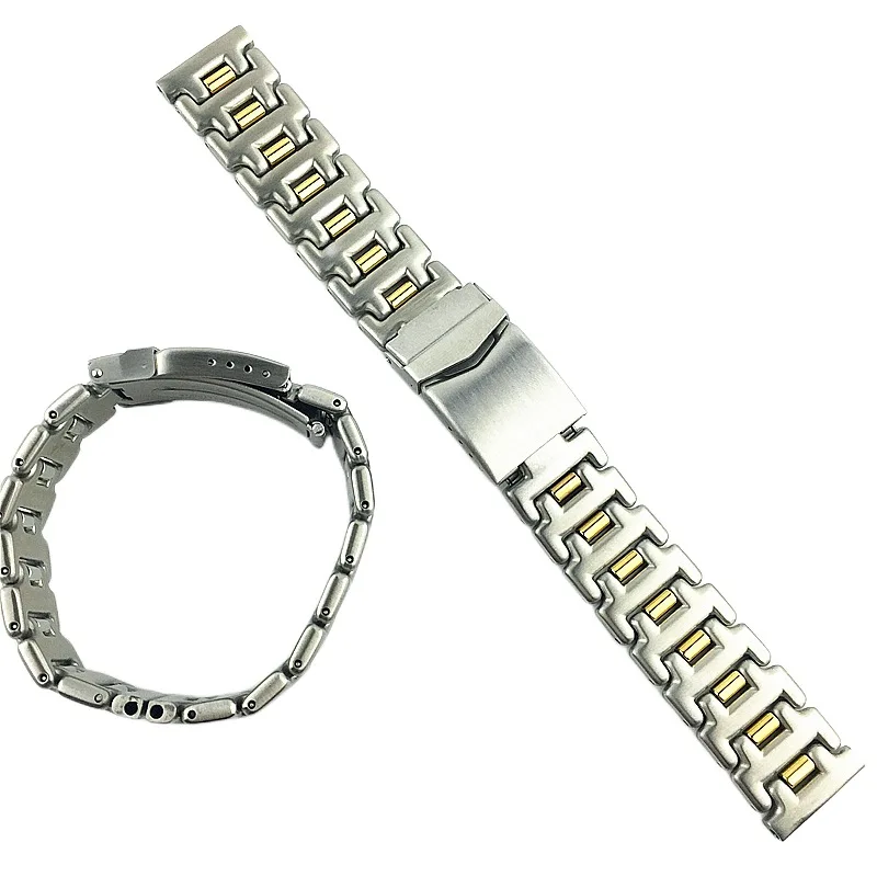 18mm 20mm 316L Stainless Steel Solid Universal Straight End  Watch Strap Bracelet Fits For All Watches of The Same Size