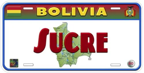 Bolivia Sucre Personalized Novelty Car Tag License Plate Aluminum