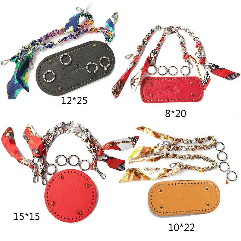 

1 комплект, рюкзак ручной работы, женская сумка на плечо, аксессуары, кожаный ремень для сумки, нижняя крышка с фурнитурой для вязаной крючком сумки