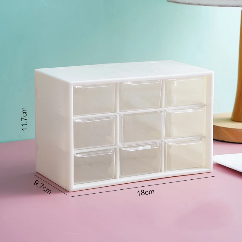 Desktop Drawer Storage Box Plastic Cosmetic Jewellery Sundry Organiser Multi-compartment Dustproof Storage Boxes