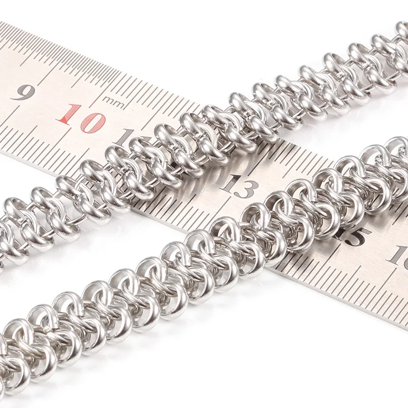 1/2/5Meter Stainless Steel Handmade 12mm 8-word Chain For Jewelry Making Supplies DIY Necklace Bracelet Connect Link Accessorie