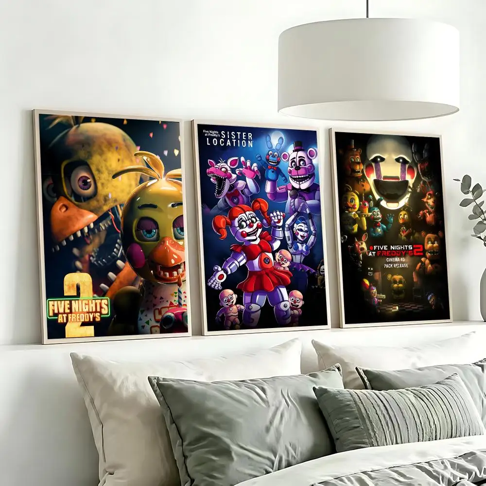 game Five Nights at Freddy's Poster Poster HD Printing Modern Minimalist Style for Home Decor for Bedrooms Home home office Gift