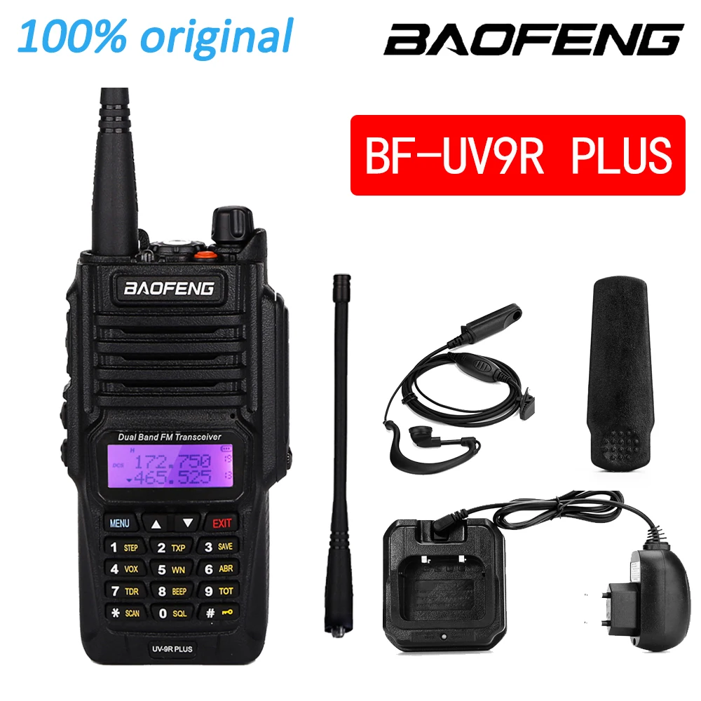 

Baofeng UV9R Plus IP67 водонепроницаемая Двухдиапазонная рация VHF UHF Ham Внутреннее переговорное устройство портативное радио коммуникатор