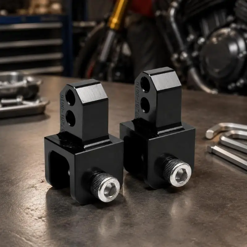M76E 2-Piece Motorcycle Suspension Mounting Position Adapter Pair