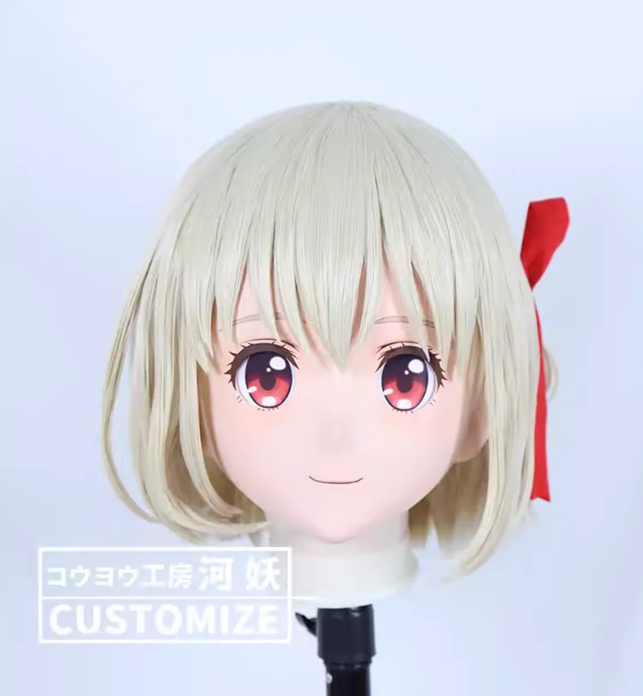 

C-58-57 Customize Full Head Resin Cartoon Cosplay Japanese Character Anime Role Play Crossdress Kigurumi Mask With Back Shell