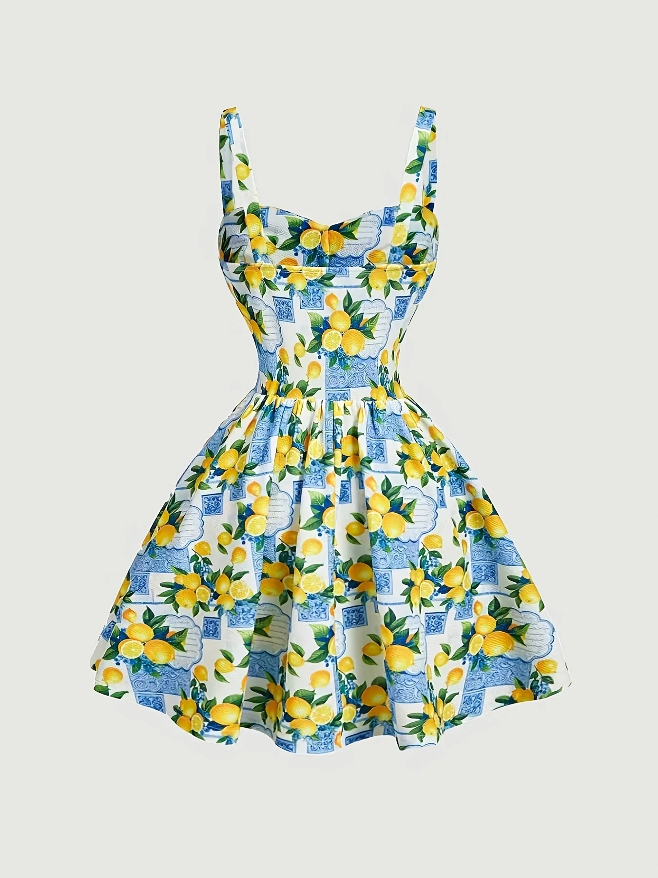 Summer Dresses for Women Spaghetti Strap Print Women Dress Fashion Lace-up A-LINE Dress Women Vestidos De Verano Mujer Q4228 view 4