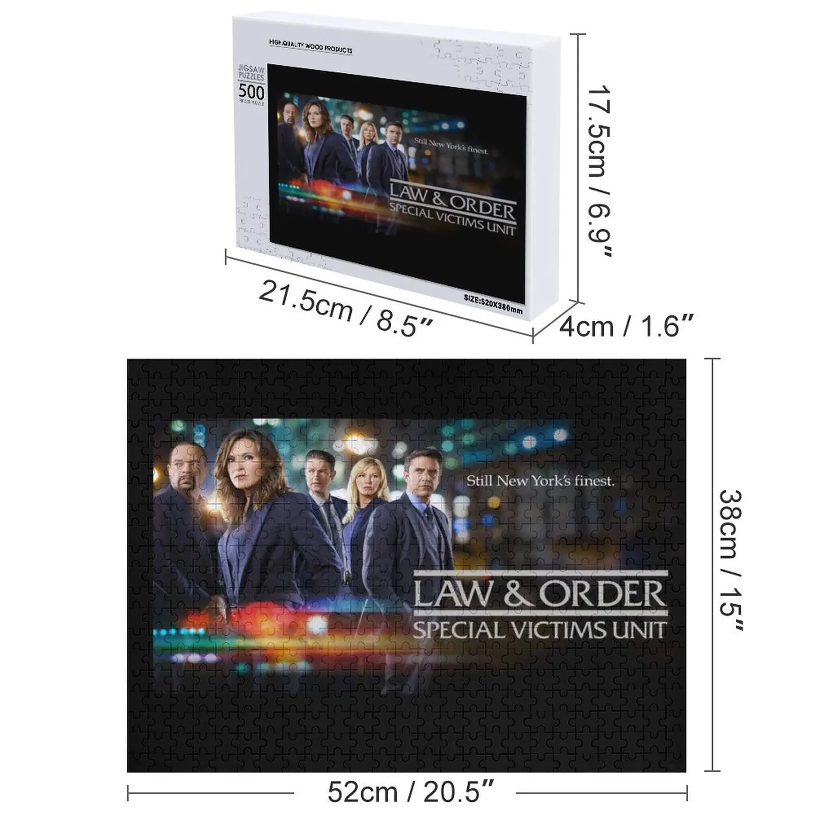 Puzzle SVU - Stále Najlepsze w Nowym Jorku, Personalizowane z Zdjęciem, Drewniane Prezent z Imieniem, Drewniane Puzzle z Własnym Imieniem