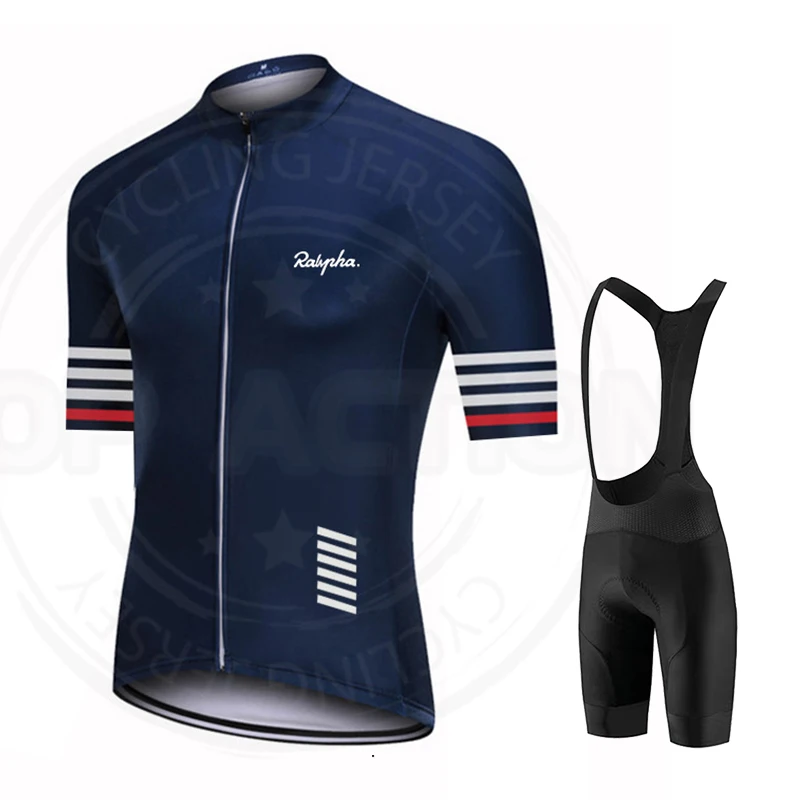 Ralvpha-Conjunto de ropa de ciclismo para hombre, Jersey de manga corta, pantalones cortos, traje de ciclismo de montaña, verano, novedad