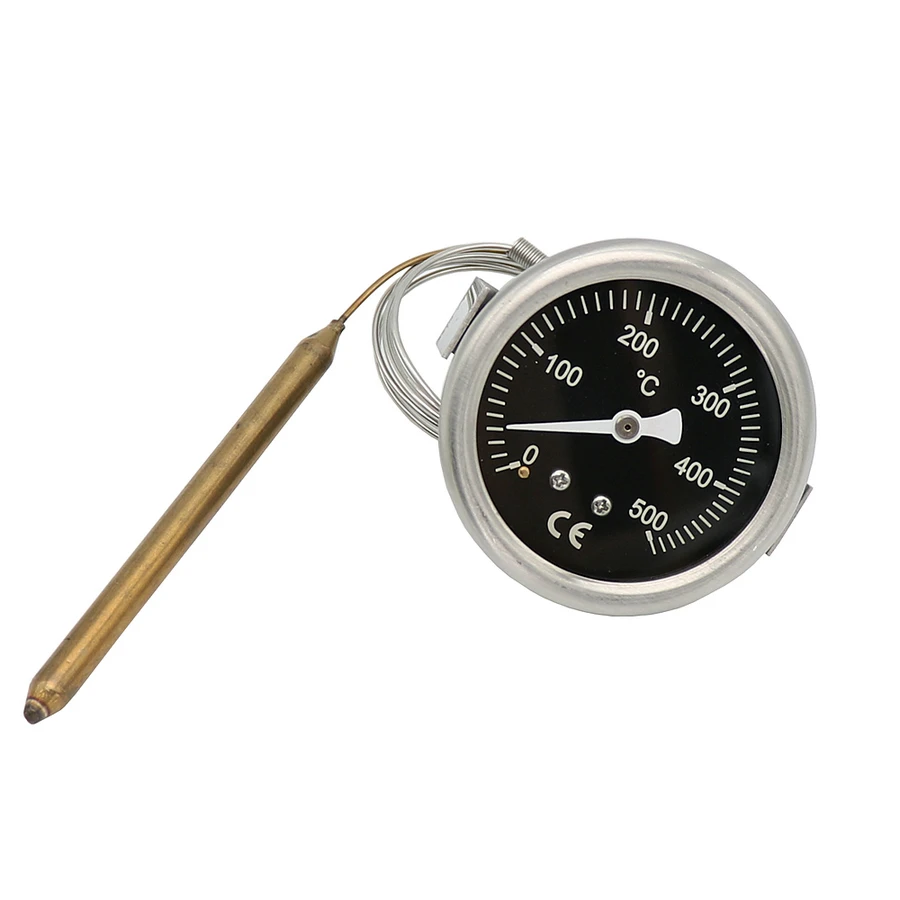 304 Stainless Steel Pizza Oven Electric Oven Bread Kiln Thermometer Pointer Temperature Display 500 Degrees Temperature Gauge