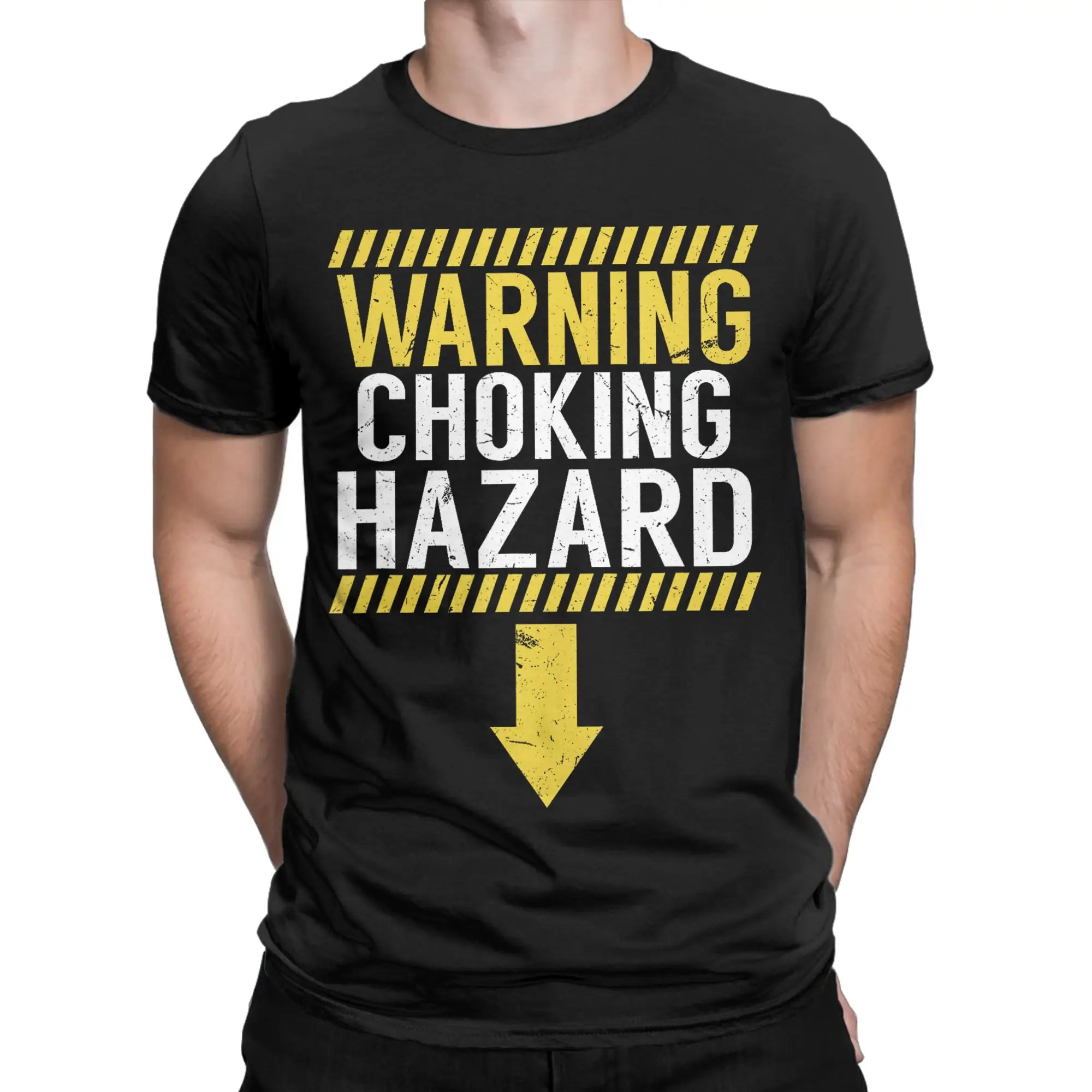 Mens Womens Warning Choking Hazard Funny Thick Joke Gift  Shirt Pure Cotton New Arrival T-Shirt  Clothing Outfits