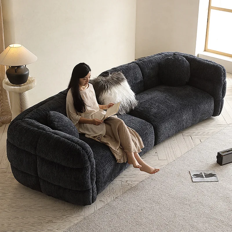 fabric sofa petals straight row small apartment living room module  minimalist combination sectional sofa