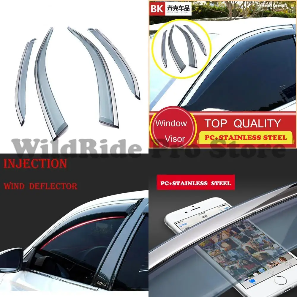 

1 set Window Deflector Sun Visor Compatible with Modern Niro 2016 2021 Rain Guard Tape Windshield Vent Sun Shade