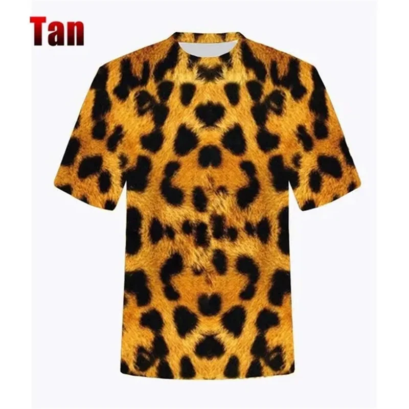 T-shirt da uomo e da donna di nuova moda 3d Animal Lion Tiger Leopard Leopard Print Tiger Clothes Casual Shirs Top a maniche corte