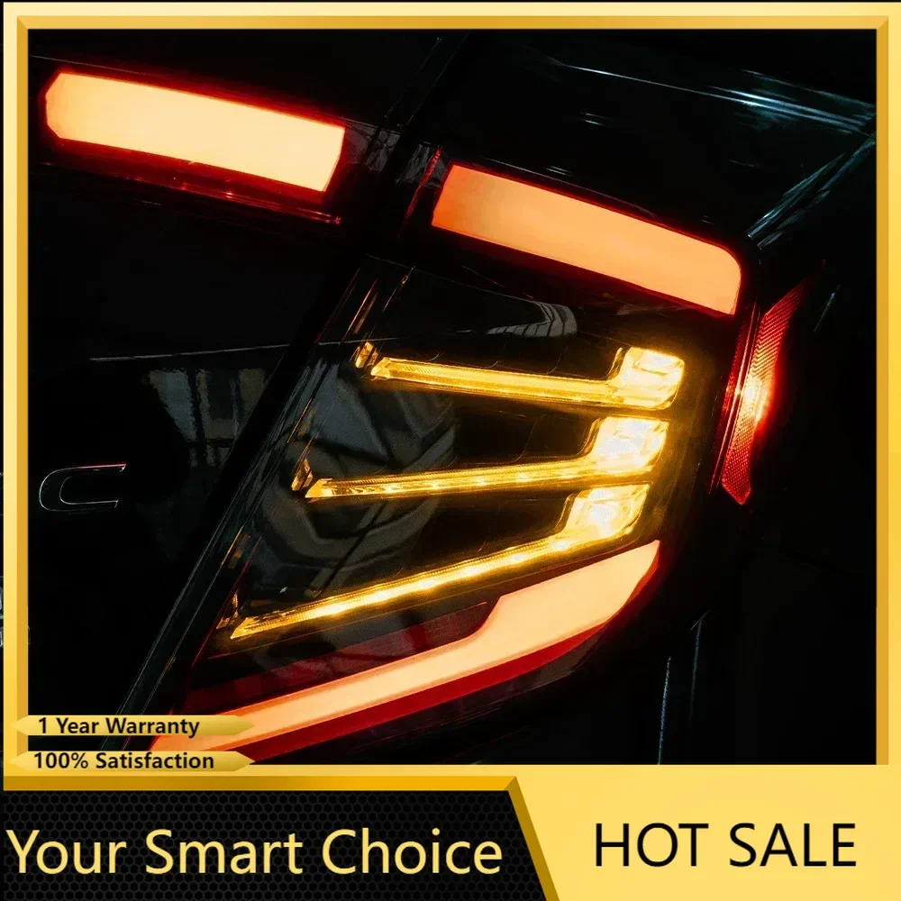 مجموعة المصابيح الخلفية للسيارات لهوندا سيفيك X 10th FC FK7 FK8 2016-2021 ترقية السيارة LED الديناميكية من خلال ملحقات الضوء الخلفي